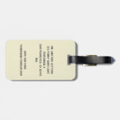 かわいいビクトリアン時代の猫の子猫たちのお遊び、ユーモア ラゲッジタグ (裏面横)