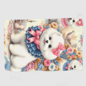 かわいいビコンフリセシームレス ゴルフタオル (横)