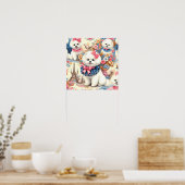 かわいいビコンフリセシームレス ポスター (キッチン)