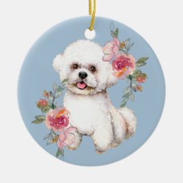 かわいいビコンフリースフラワーウォーターカラーアートクラス セラミックオーナメント