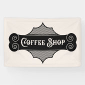 かわいいビジネスコーヒーショップ 横断幕 (横)
