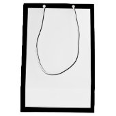 かわいいビジネスショッピングブラック ミディアムペーパーバッグ (裏面)