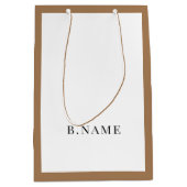 かわいいビジネスショッピング ミディアムペーパーバッグ (正面)