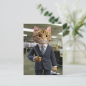 かわいいビジネス猫 ポストカード (スタンド正面)
