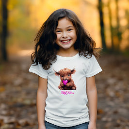かわいいビッグシスターピンクベビー牛 Tシャツ
