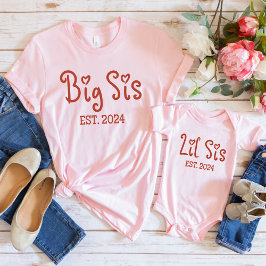 かわいいビッグシス2024シャツ |レトロ姉 Tシャツ