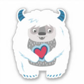 かわいいビッグフットのステッカー シール (正面)