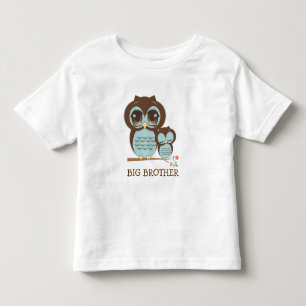 かわいいビッグブラザーフクロウと眠いリル'ベビーブロ トドラーTシャツ