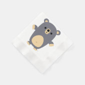かわいいビッグブルーカートゥーンクマ紙ナプキンス 縁ありカクテルナプキン (角)