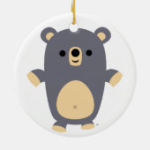 かわいいビッグブルーマンガートベアオーナメント セラミックオーナメント (裏面)