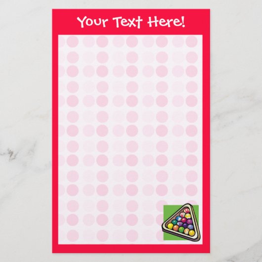 かわいいビリヤード 便箋 (正面)