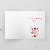 かわいいビリーヤギのバレンタインカード シーズンカード (内部)