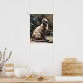 かわいいビルマ猫アートプリントポスター ポスター (キッチン)