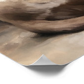 かわいいビルマ猫アートプリントポスター ポスター (角)