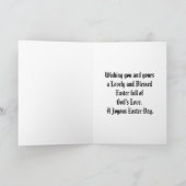 かわいいビンテージのイースターエンジェルグリーティングカード カード (内部)