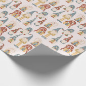 かわいいビンテージクリスマススウェーデンの格言パターン ラッピングペーパー (角)