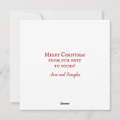 かわいいビンテージクリスマスフクロウ フラット シーズンカード (裏面)