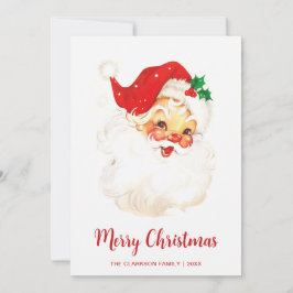 かわいいビンテージサンタクロースのクリスマス シーズンカード