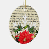 かわいいビンテージスタイルの祖母クリスマス セラミックオーナメント (右)