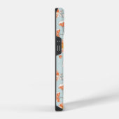 かわいいビンテージ フラワー 蝶柄 iPhoneケース (右側面)
