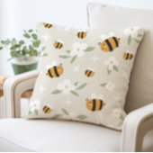 かわいいビーとフローラ装飾用クッション クッション