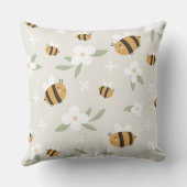 かわいいビーとフローラ装飾用クッション クッション (裏面)