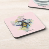 かわいいビーとレインボーウォッシュコースター コースター (左側)