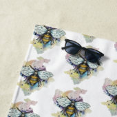 かわいいビーとレインボーウォッシュビーチタオル ビーチタオル (インサイチュ)