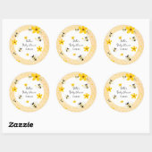 かわいいビーをテーマにしたステッカー ラウンドシール (シート)