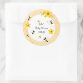 かわいいビーをテーマにしたステッカー ラウンドシール (バッグ)