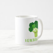 かわいいビーガンヘルシー食おもしろい品引用文マグカップ コーヒーマグカップ (正面右)
