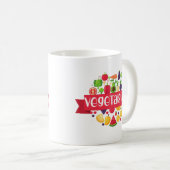 かわいいビーガンベジタリアンおもしろい引用文マグカップ コーヒーマグカップ (正面右)