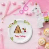 かわいいビークリスマス ペーパープレート (パーティー)