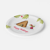 かわいいビークリスマス ペーパープレート (アングル)