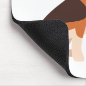 かわいいビーグルおもしろいギフト漫画の子犬の恋人 マウスパッド (コーナー)