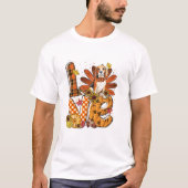 かわいいビーグルと感謝祭 Tシャツ (正面)