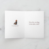 かわいいビーグルの子犬の赤ちゃんママ カード (内部)