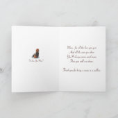 かわいいビーグルの子犬の赤ちゃんママ カード (内部)