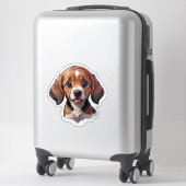 かわいいビーグルの子犬 シール (スーツケース)