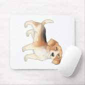 かわいいビーグルの犬の絵 マウスパッド (マウス)