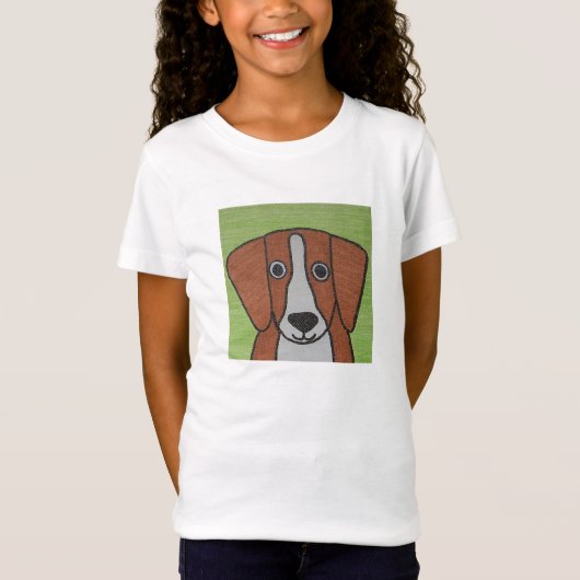 かわいいビーグルガールTシャツ Tシャツ (正面)