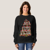 かわいいビーグルクリスマスツリードッグサンタXmas Tシャツ楽しい スウェットシャツ (正面フル)