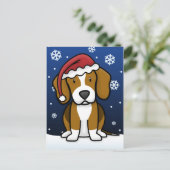 かわいいビーグルクリスマスポストカード シーズンポストカード (スタンド正面)