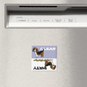 かわいいビーグルクリーン汚い食洗機磁石 マグネット (インサイチュ (食洗機))