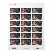 かわいいビーグルサンタハットレッドギフトボックスフェスティバルカスタム ラベル (フルシート)