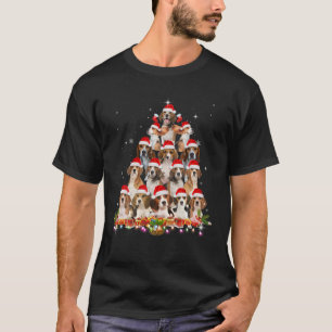 かわいいビーグルスクリスマスツリードッグサンタクリスマスティーおもしろい Tシャツ