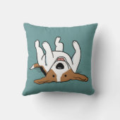 かわいいビーグルハッピートカートンドッグ動物愛好家 クッション (裏面)