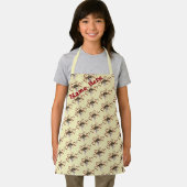 かわいいビーグルパピー赤いハート パーソナライズされた エプロン (インサイチュ)