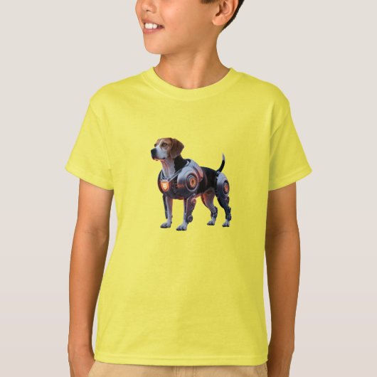 かわいいビーグルロボット子供Tシャツ Tシャツ (正面)