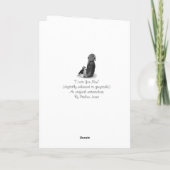 かわいいビーグル子犬がママに抱っこされて カード (裏面)